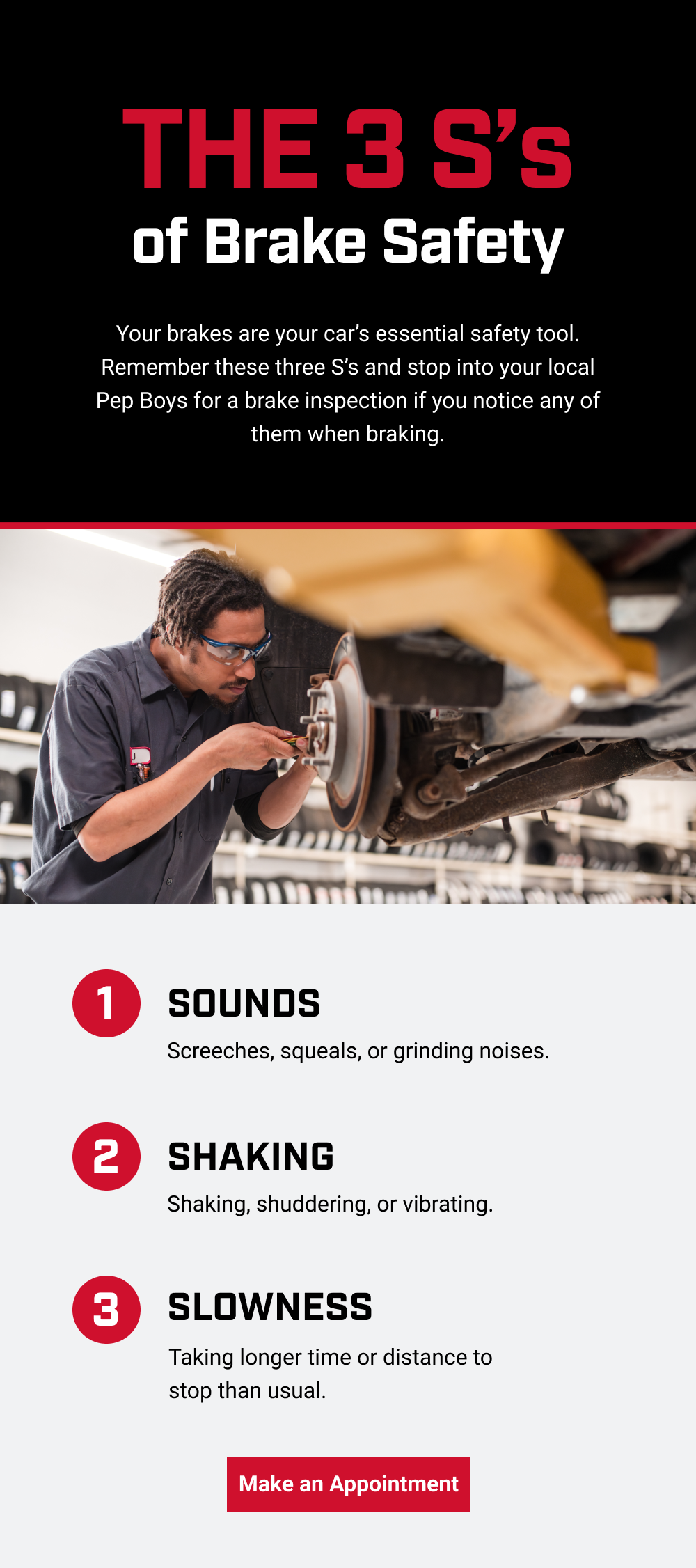 THE 3 S'S OF BRAKE SAFETY