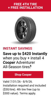 FREE 4TH TIRE + FREE INSTALLATION